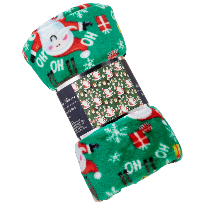 Decor & More Christmas Throw Blanket – Ultra-Soft 50"x60" Holiday Fleece