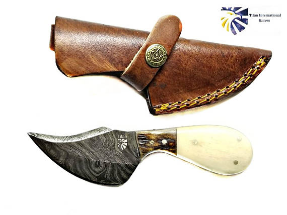 Premium Damascus Steel Skinning Knife TD-043