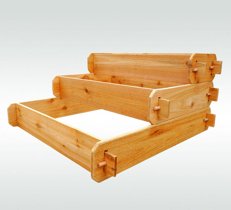 Timberlane Gardens Raised Garden Bed Kit 3 Tiered Pyramid Select Cedar Elevated Planter