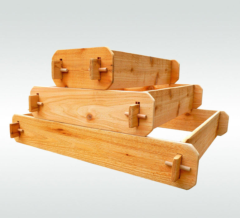 Timberlane Gardens Raised Garden Bed Kit 3 Tiered Pyramid Select Cedar Elevated Planter
