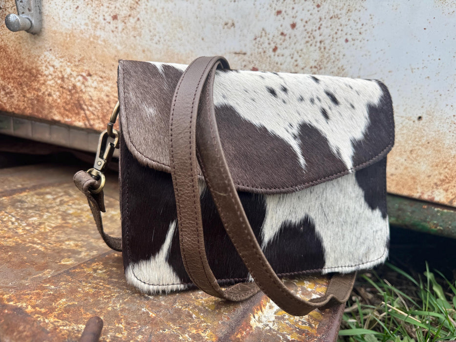 Genuine Cowhide Leather Accordion Style Purse