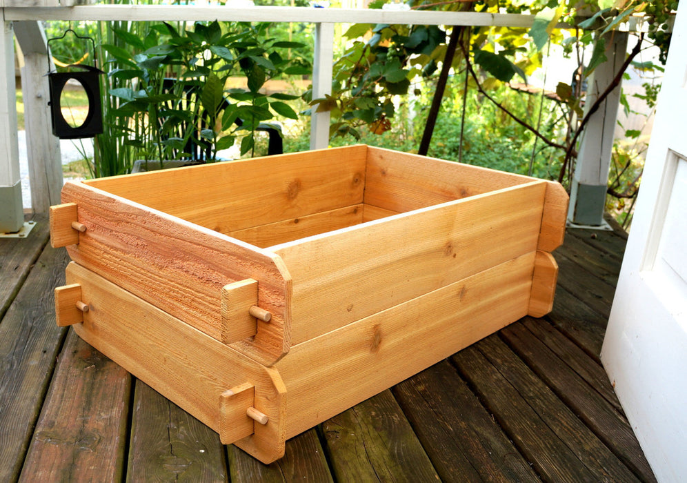 The Ultimate Tool-Free Cedar Raised Garden Bed (2' x 3' Double Deep)