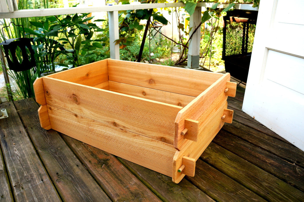 The Ultimate Tool-Free Cedar Raised Garden Bed (2' x 3' Double Deep)