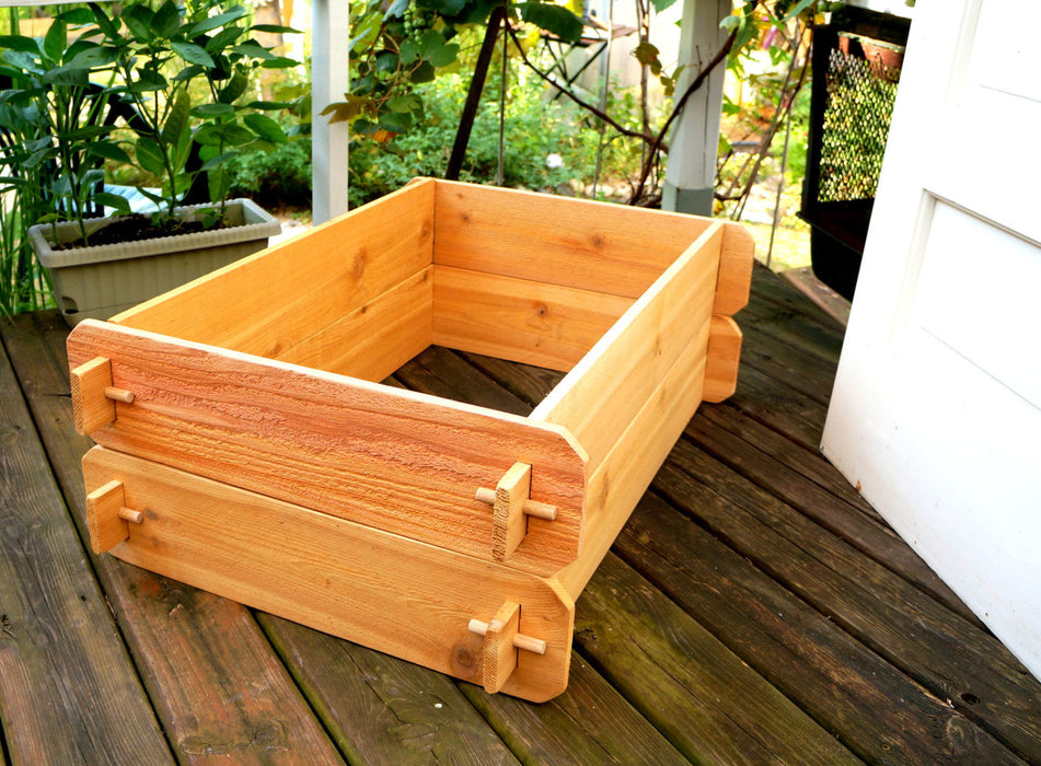The Ultimate Tool-Free Cedar Raised Garden Bed (2' x 3' Double Deep)