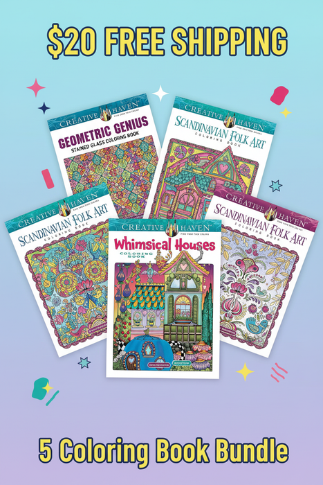 Coloring Book Bundle – 5 Pack $20 Free Shipping