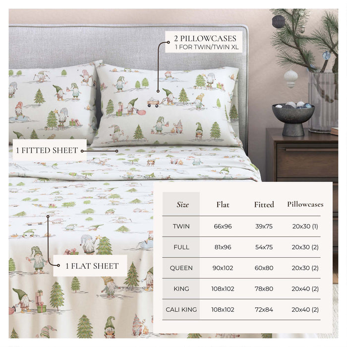 Turkish Cotton Flannel Sheet Set - Elevated Holiday Collection