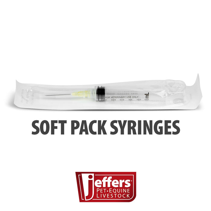 Jeffers Luer Lock (LL) Syringe/Needle Combo, Box of 100