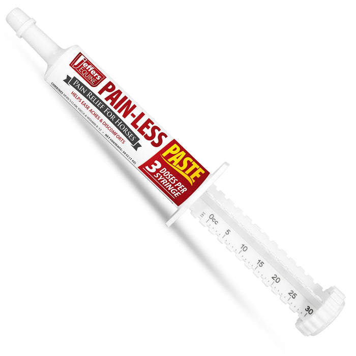 Jeffers Pain-Less Pain Relief Paste for Horses, 3 Dose Syringe