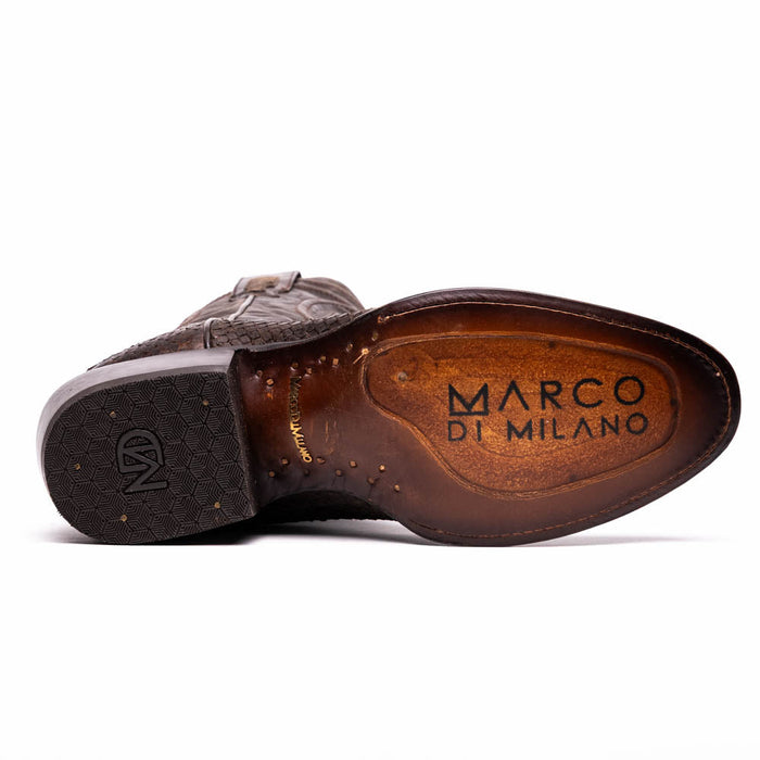 Kansas Brown Genuine Python Skin Cowboy Boot