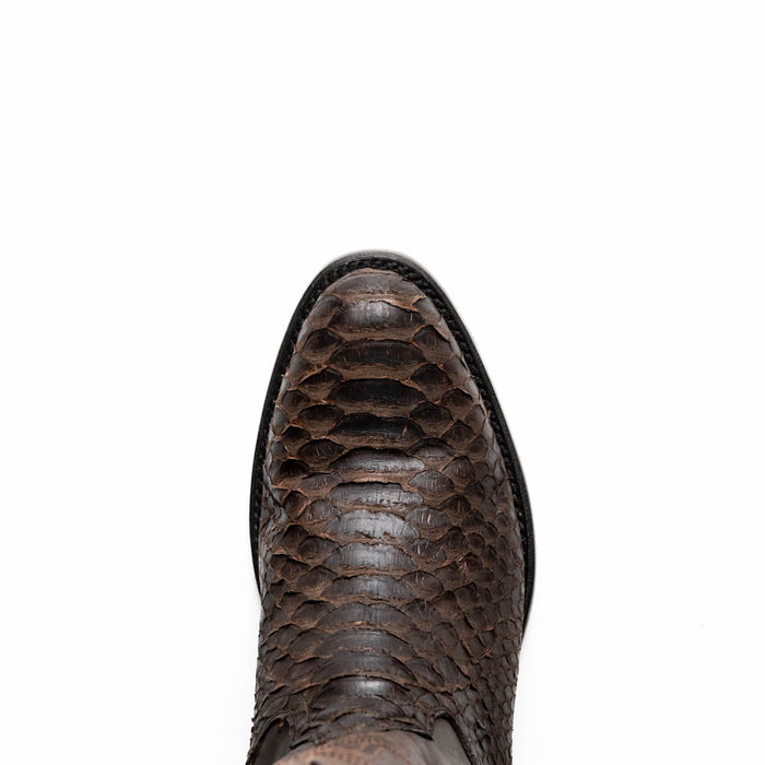 Kansas Brown Genuine Python Skin Cowboy Boot