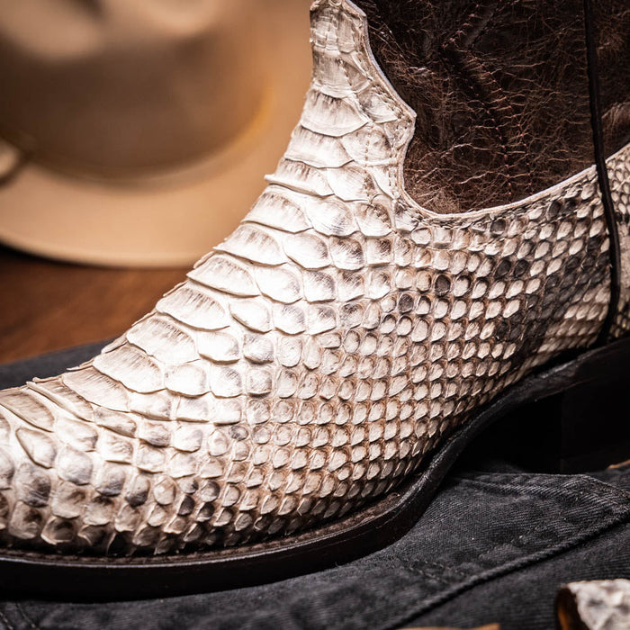 Kansas Natural Genuine Python Skin Cowboy Boot