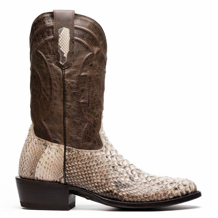 Kansas Natural Genuine Python Skin Cowboy Boot