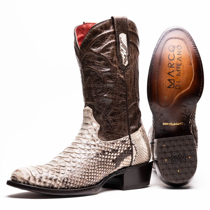 Kansas Natural Genuine Python Skin Cowboy Boot