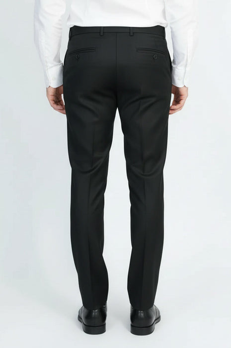 Black Slim Fit Classic Cut Dress Trousers