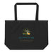 Large organic tote bag made from 100% certified organic cotton with spacious design and long straps for comfortable carrying.