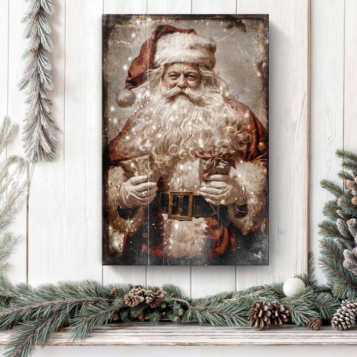 Vintage Christmas Santa Claus Wall Art