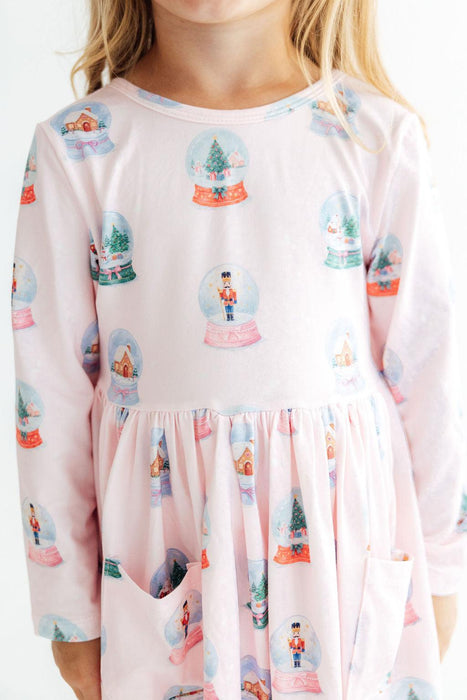 Girls Let it Snow L/S Pocket Twirl Dress