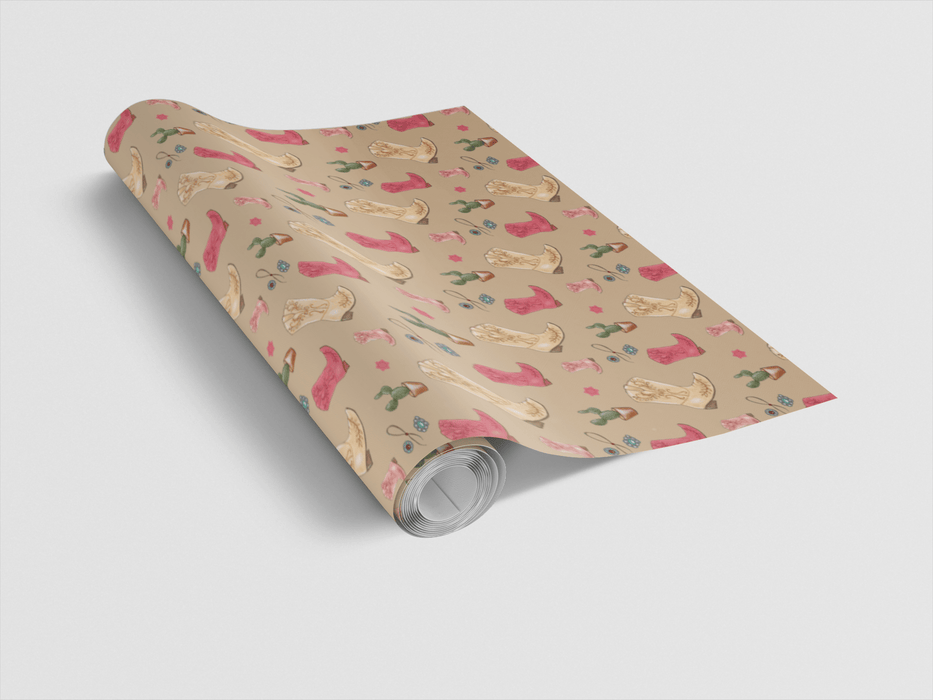 Western Kick Wrapping Paper | Michelle Gilsey | Artist Corner