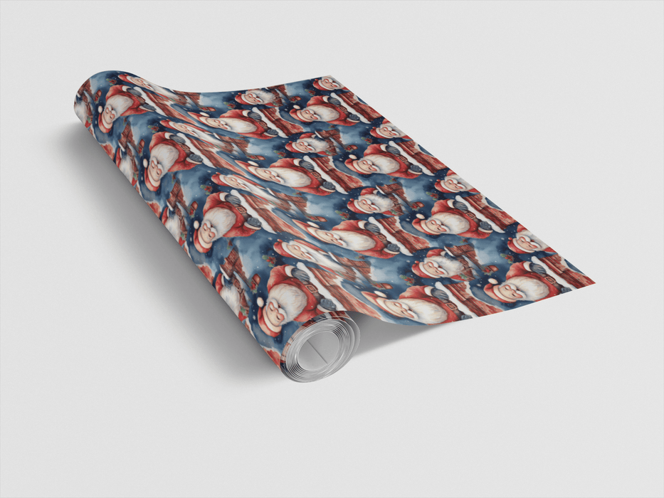 Chimney Visit Santa Wrapping Paper