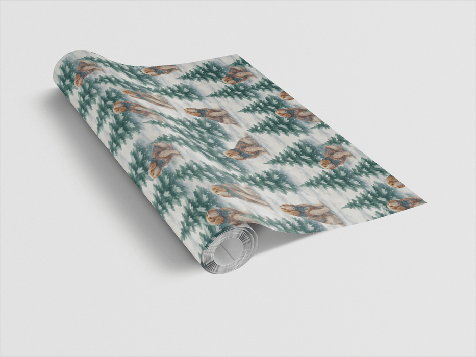 Holly & Flop Ears (Clumber Spaniel) Christmas Wrapping Paper