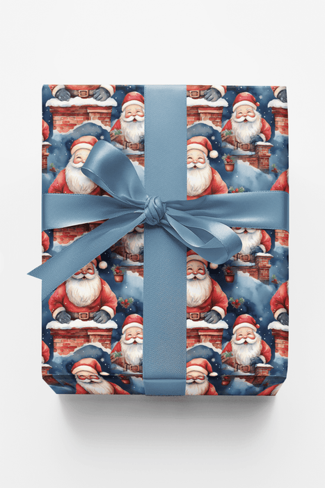 Chimney Visit Santa Wrapping Paper