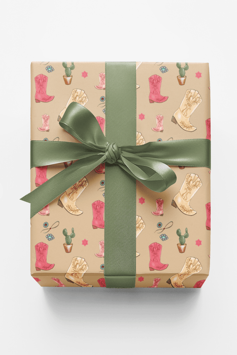 Western Kick Wrapping Paper | Michelle Gilsey | Artist Corner