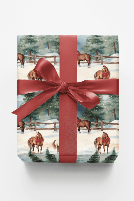 Evergreen Equestrian Wrapping Paper