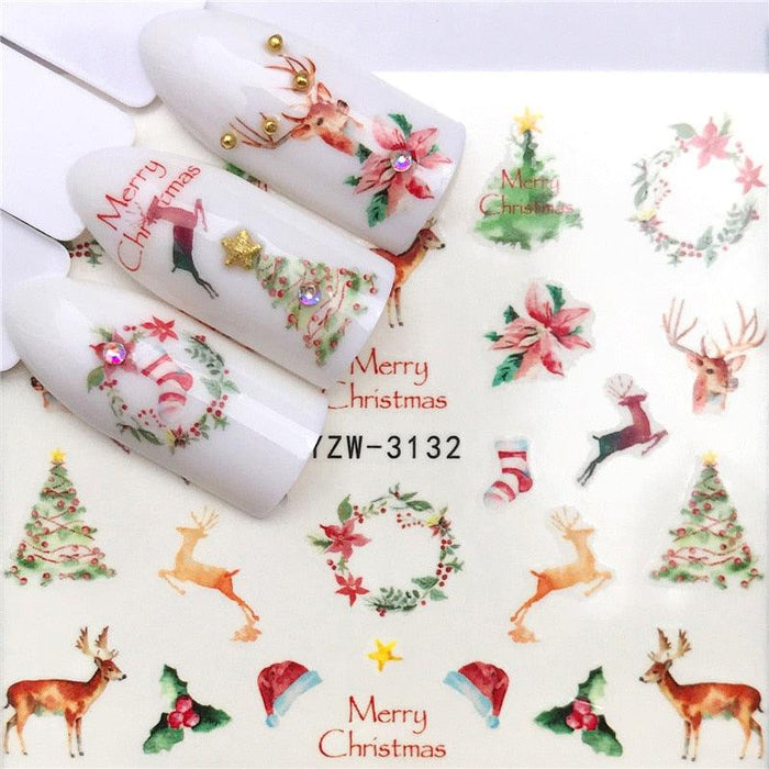 New Christmas Decal Nail Art Stickers