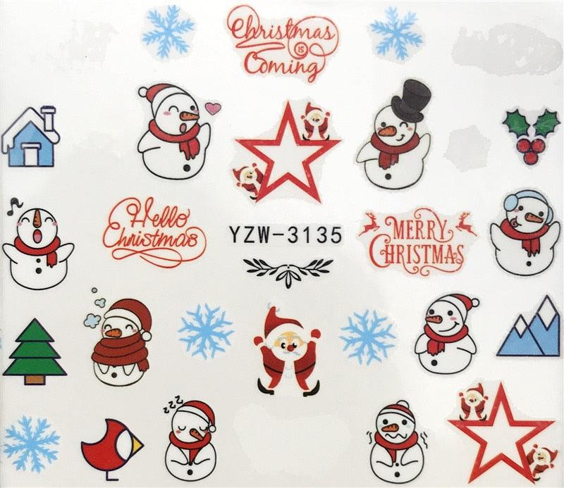 New Christmas Decal Nail Art Stickers