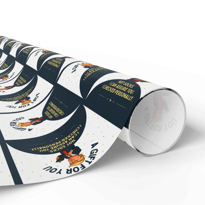 “Not Socks” Wrapping Paper — Political Parody Gift Wrap