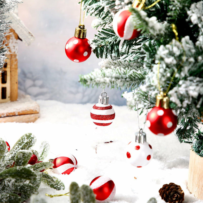 Shappy 72 Pc Mini Red Christmas Ball Ornaments