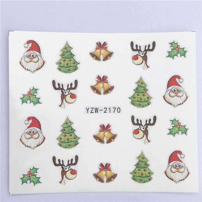 New Christmas Decal Nail Art Stickers
