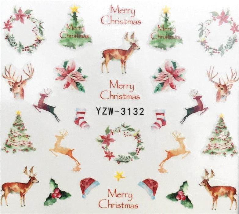 New Christmas Decal Nail Art Stickers