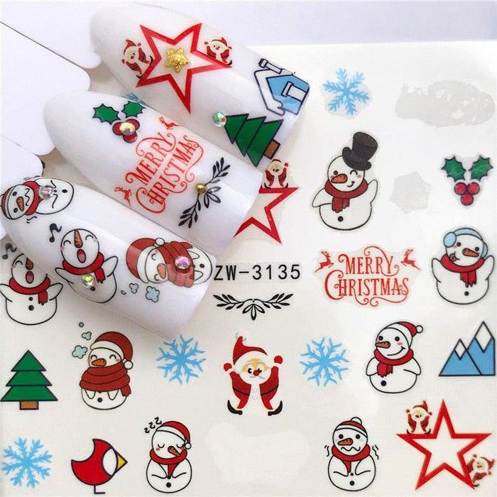 New Christmas Decal Nail Art Stickers