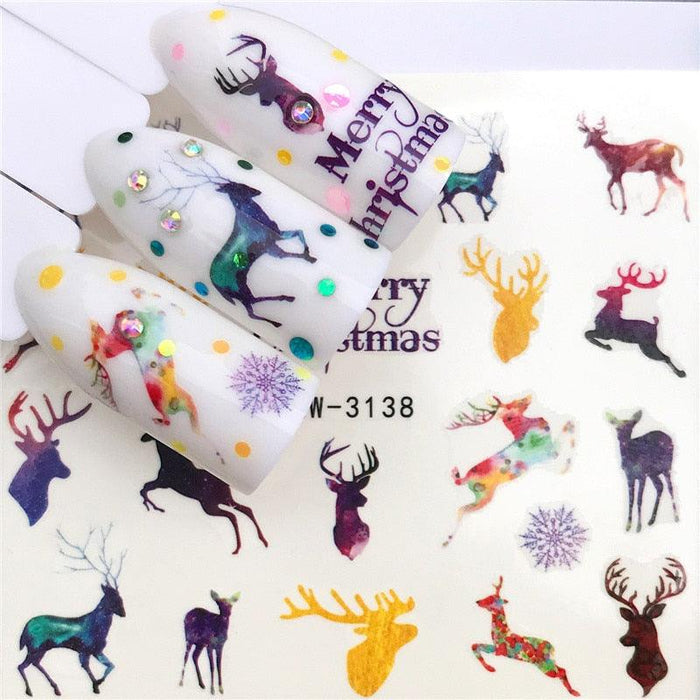 New Christmas Decal Nail Art Stickers