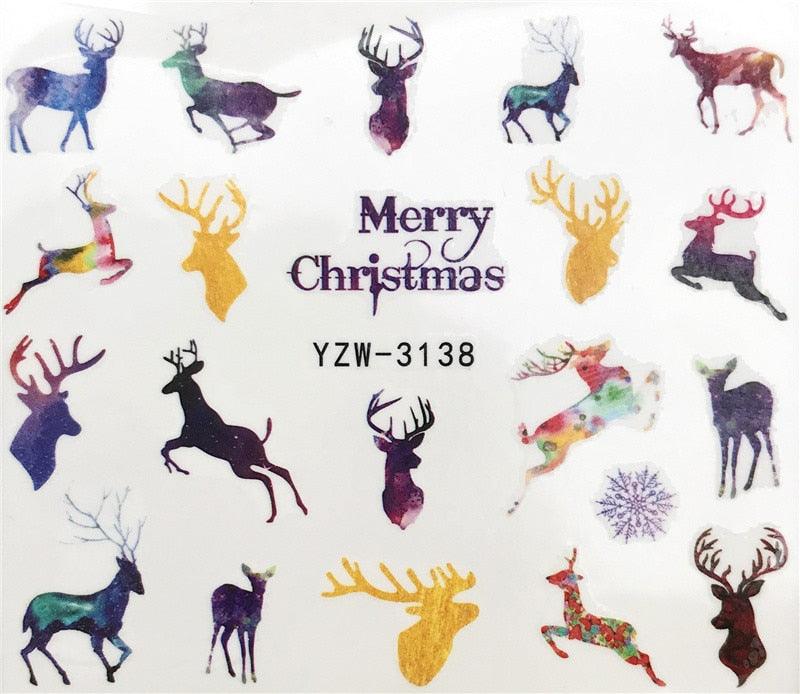 New Christmas Decal Nail Art Stickers