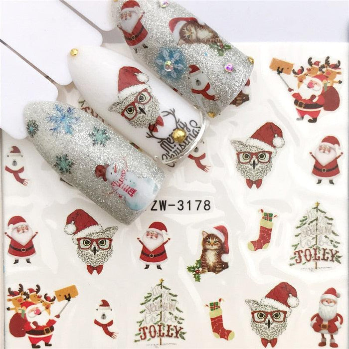 New Christmas Decal Nail Art Stickers