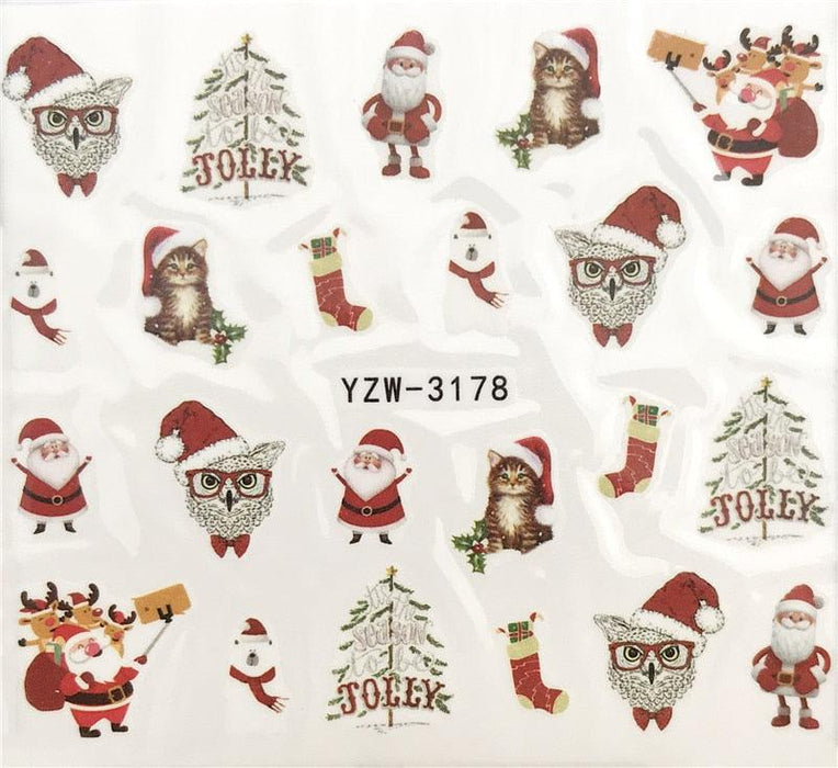 New Christmas Decal Nail Art Stickers