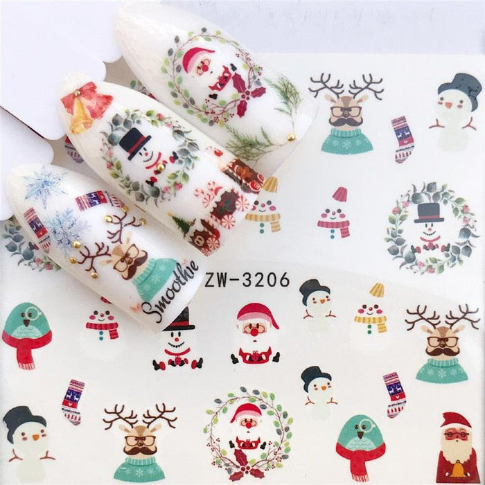 New Christmas Decal Nail Art Stickers