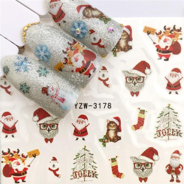 New Christmas Decal Nail Art Stickers