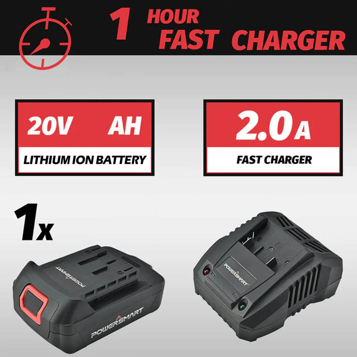 Cordless Reciprocating Saw with 20V 2.0Ah Battery and Charger