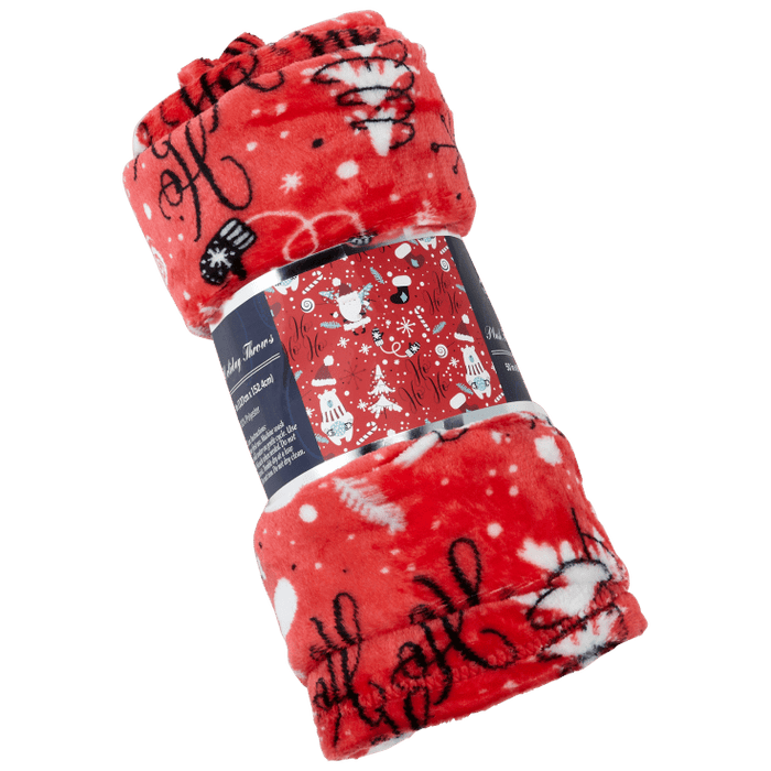 Decor & More Christmas Throw Blanket – Ultra-Soft 50"x60" Holiday Fleece