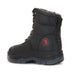 ROCKROOSTER Black 7 inch Safety Toe Leather Work Boots with side zipper and steel toe protection