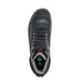 Black ROCKROOSTER 7 inch steel toe leather work boots with side zipper and durable outsole
