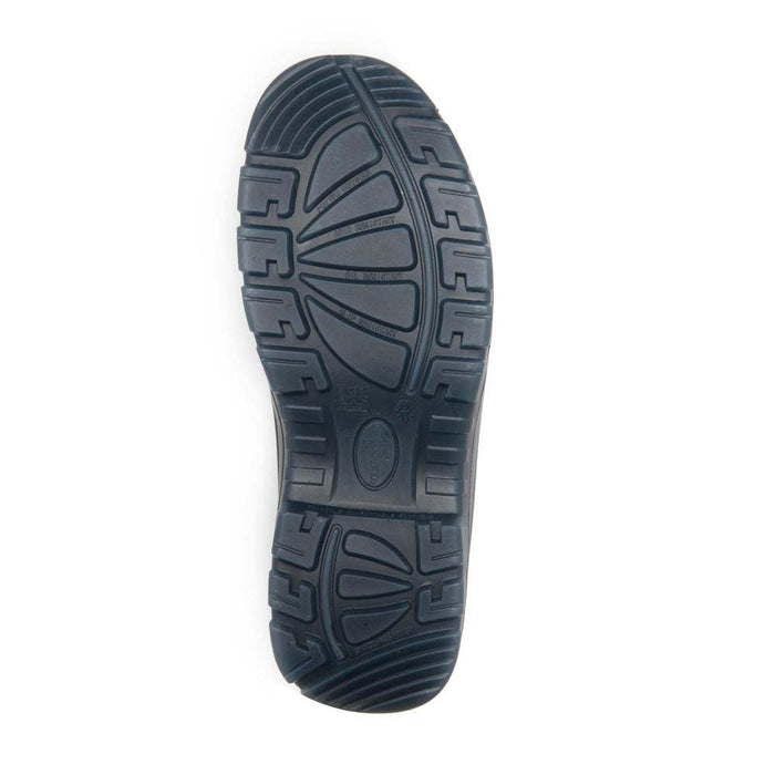 ROCKROOSTER black 7 inch safety toe leather work boots with side zipper and steel toe protection