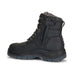 ROCKROOSTER black 7 inch steel toe leather work boot with side zipper and durable TPU outsole