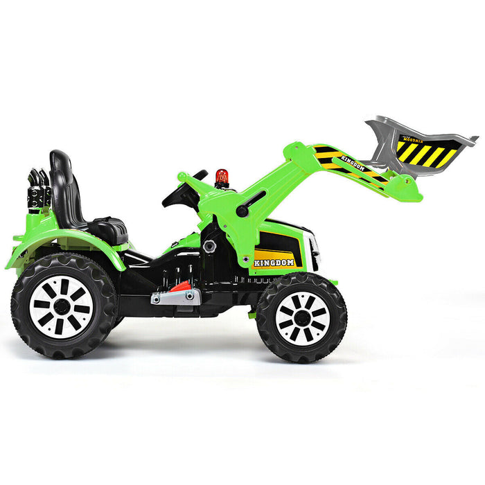 12 V Battery Powered Kids Ride on Dumper Tractor-Green