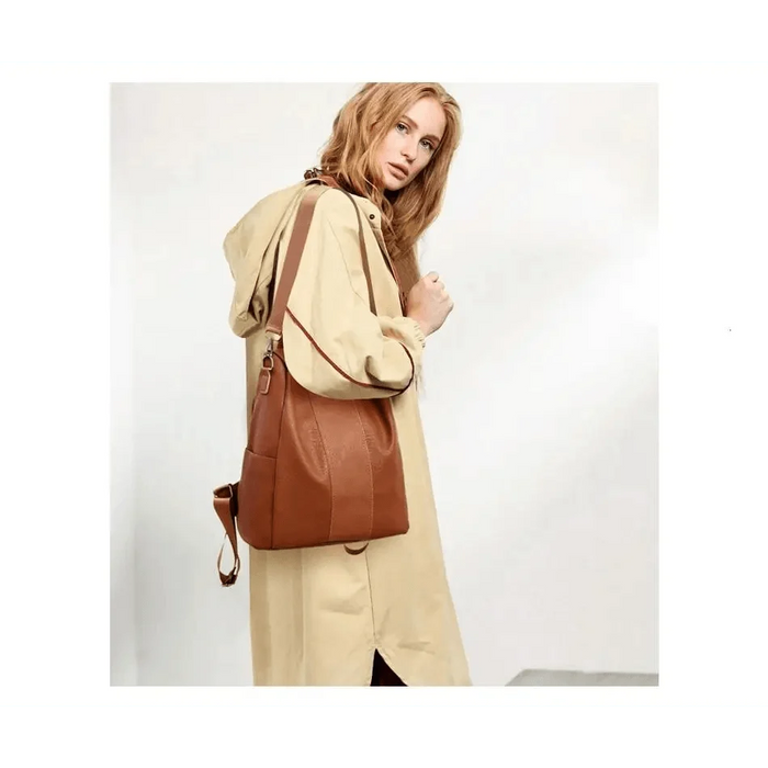 Sizzling Anti-Theft Vintage Style PU Leather Backpacks for Teenager Girls