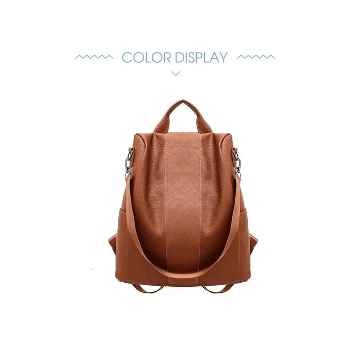 Sizzling Anti-Theft Vintage Style PU Leather Backpacks for Teenager Girls