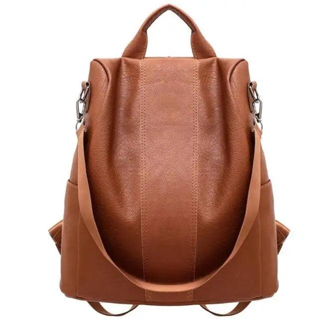 Sizzling Anti-Theft Vintage Style PU Leather Backpacks for Teenager Girls